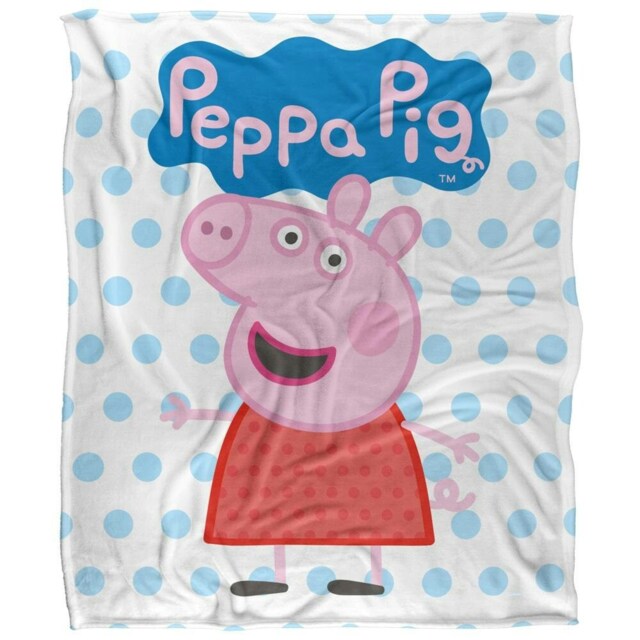 Peppa Pig Logo Blanket - White - One Size