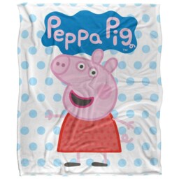 Peppa Pig Logo Blanket - White - One Size