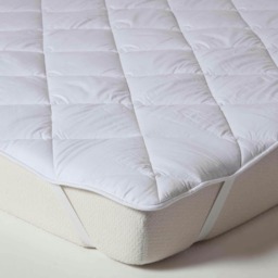 Homescapes Luxury Extra Thick 500 GSM Cotton Mattress Topper - Double White Double