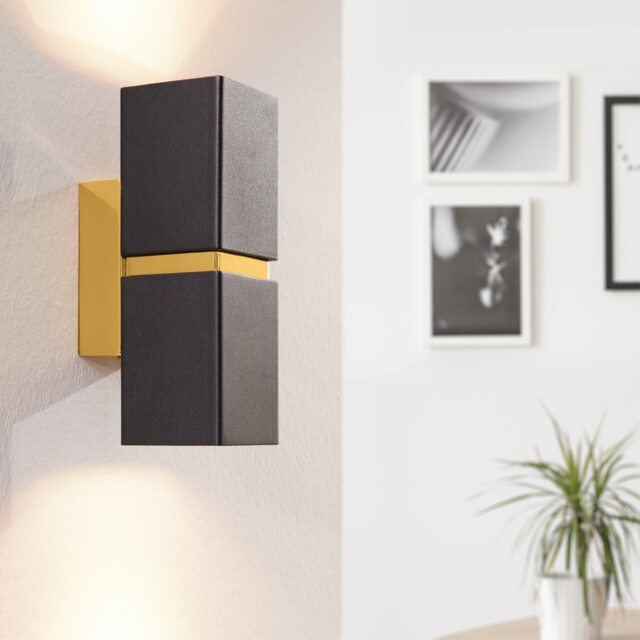 EGLO Passa LED Black And Gold Modern Minimalist Wall Light