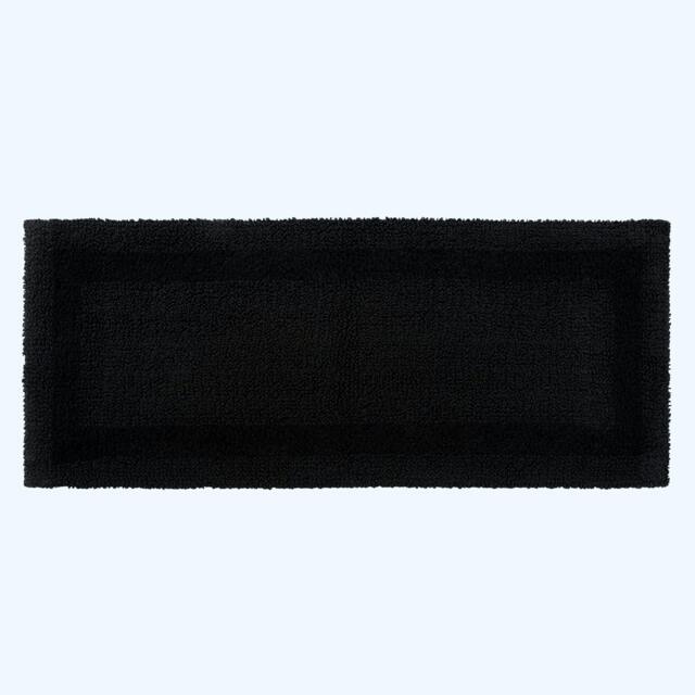 Homescapes Luxury Reversible Bath Mat Runner Black 40 x 100 cm