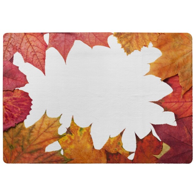 Red Autumn Border Designer Rug Multi