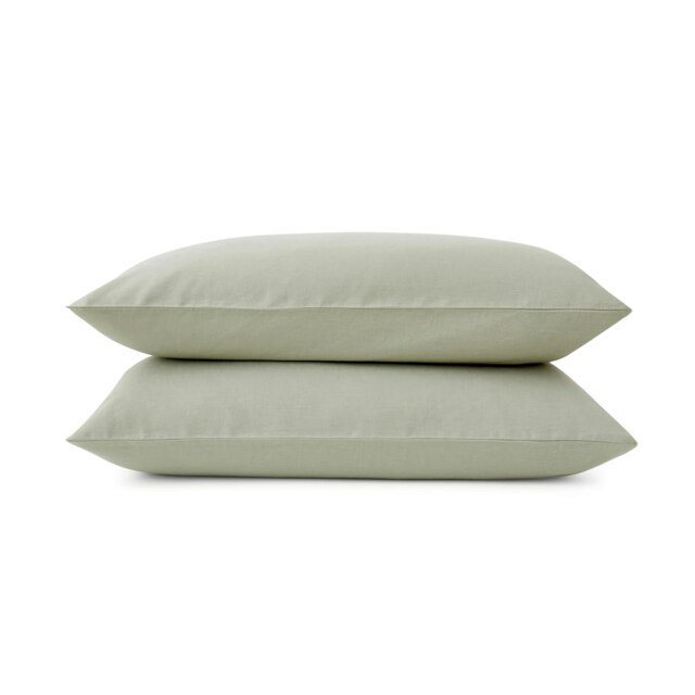 Touch Of Linen - Pistachio Green - Pillowcase Pair Green Pistachio Green