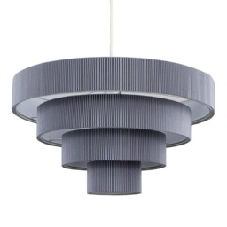 ValueLights Nevada 4 Tier Dark Grey Ceiling Pendant Shade Grey