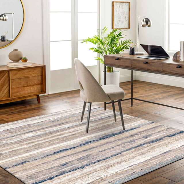 LIVABLISS Roma-Modern Square Rug 200 x 200 cm Grey Multicoloured Brown