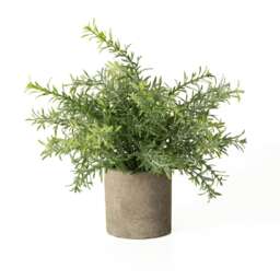 Hill Interiors Rosemary Stone Effect Artificial Plant - Green - 24cm x 24cm x 24cm