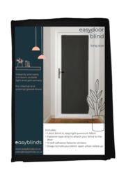 Easyblinds Easydoor door blind, black, self-adhesive attachments, easy cut to size or shape up to 75 x 190cm Black Black One Size 1