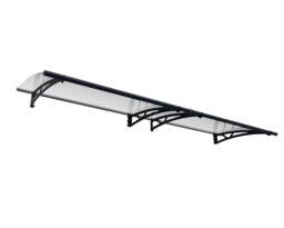 Patio Cover Altair Door Awning Canopy 3000 Clear - Acrylic - L302 x W91.5 x H17.5 cm - Grey Grey
