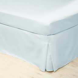 Belledorm Easycare Percale Platform Valance - Duck Egg Blue - Single