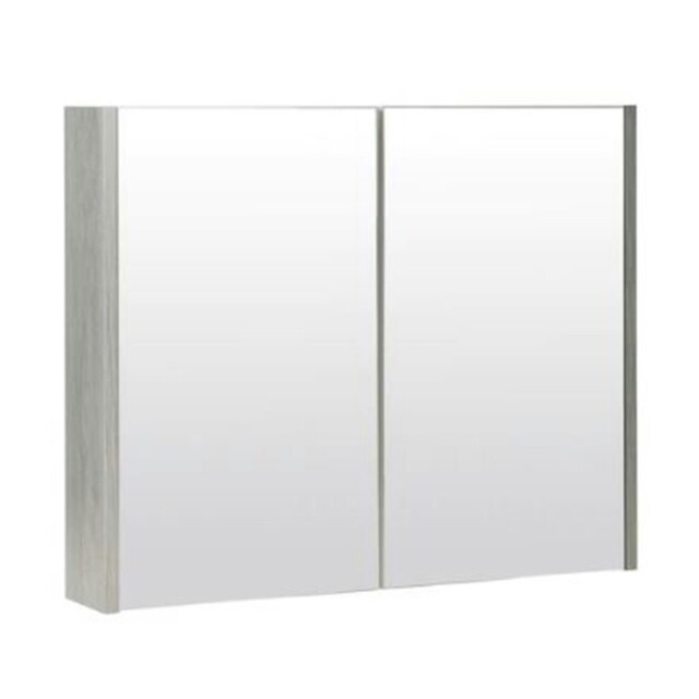 Mirror Bathroom Cabinet 800mm Wide - Silver Oak Brown Brown 1
