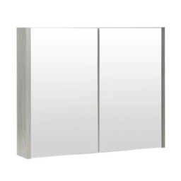 Mirror Bathroom Cabinet 800mm Wide - Silver Oak Brown Brown 1