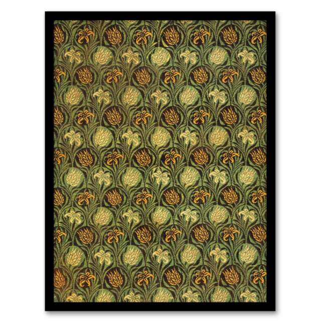 William Morris Framed Wall Art Print Tulip and Lily Floral Pattern Home Décor