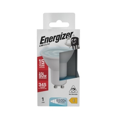 Energizer LED GU10 345lm 3.6W 6500K (Daylight) Light Bulb - Pack of 1