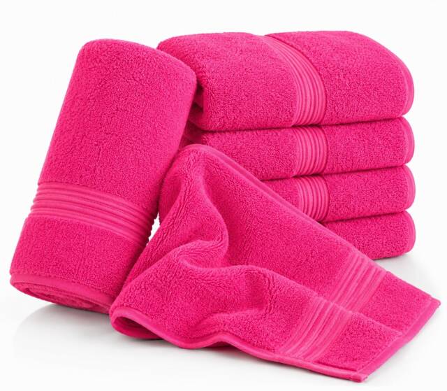 Nod Off 500GSM Egyptian Ring Spun Cotton Bath Sheet 80x140cm Hot Pink Pack of 1