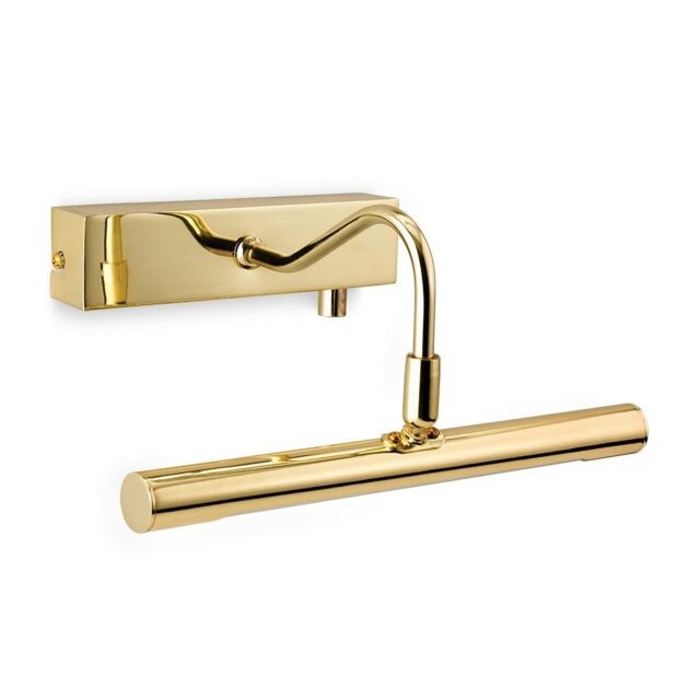 LED 1 Light Picture Wall Light c, w Dimmer Switch Polished Brass