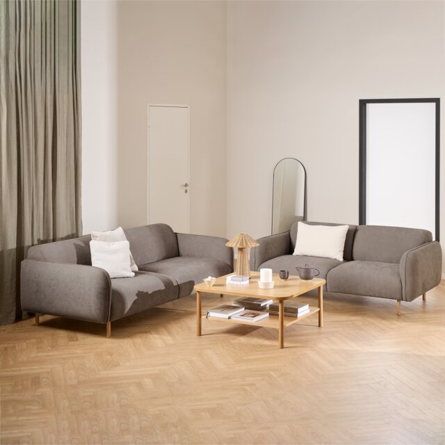 Westham 2.5 + 3 Seater Sofa Set and Fay Dusty Brown Fabric