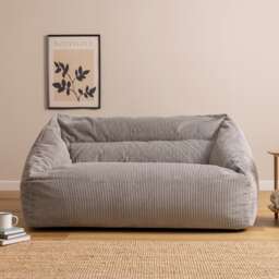 Icon Cecilia Jumbo Cord Sofa Bean Bag, Grey