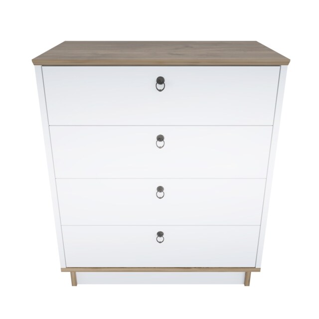Decorotika Sahra Chest of Drawers 4 Drawers with Chrome Handles - W 72 cm x H 83 cm x D 42 cm