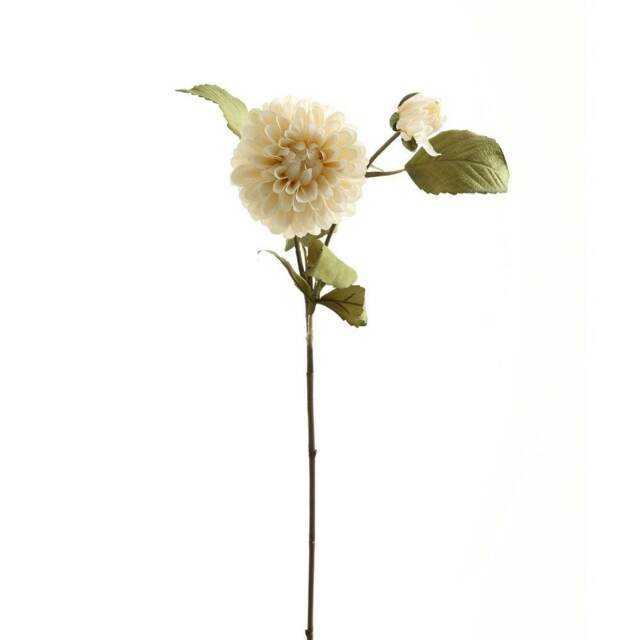 Hill Interiors Dahlia Artificial Flower - White/Green - One Size