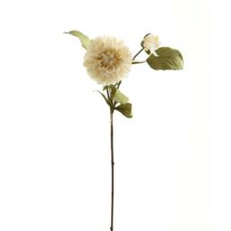 Hill Interiors Dahlia Artificial Flower - White/Green - One Size
