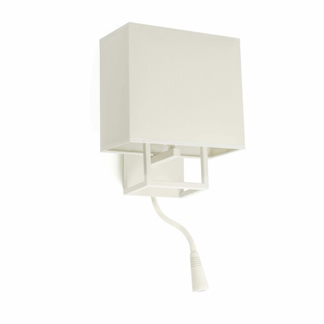 Vesper 1 Light Indoor Wall Light Reading Lamp White with Shade, E14