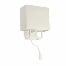 Vesper 1 Light Indoor Wall Light Reading Lamp White with Shade, E14