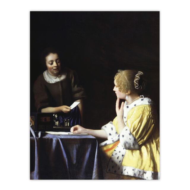 "Mistress and Maid Portrait Vermeer Vintage Huge Wall Art Poster Print 24X32"""