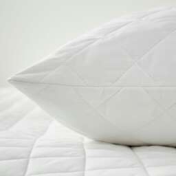 Martex Naturals Cotton Quilted Mattress and Pillow Protector Set White Single