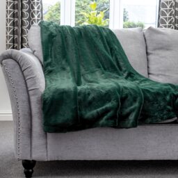 Dreamcatcher Green Faux Fur Blanket Throw 160x130cm