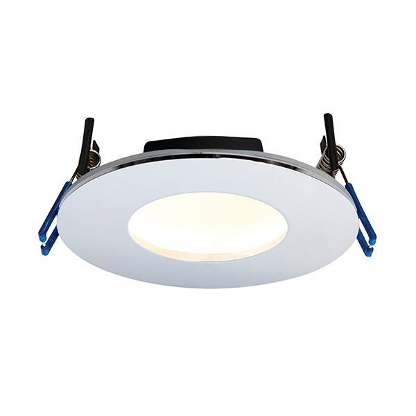 Orbitalplus Fire Rated Integrated LED 1 Light Bathroom Recessed Light Chrome Plate IP65