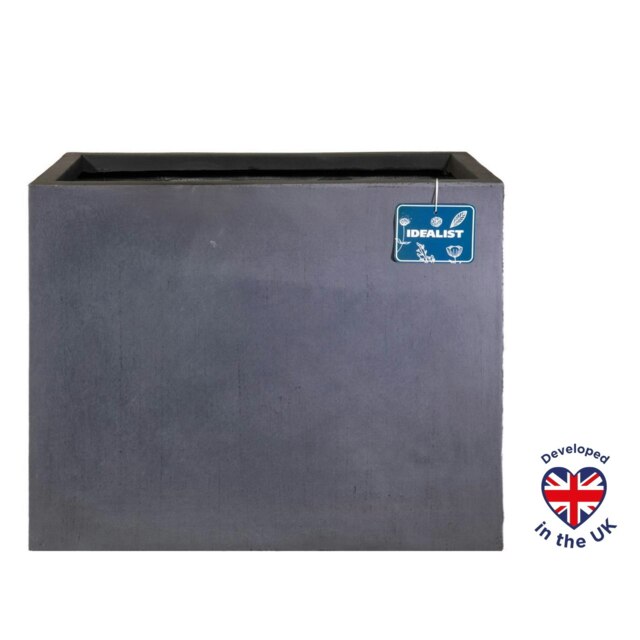 Light Concrete Faux Lead Trough Garden Planter H40 L50 W20 cm, 40 ltrs Cap.