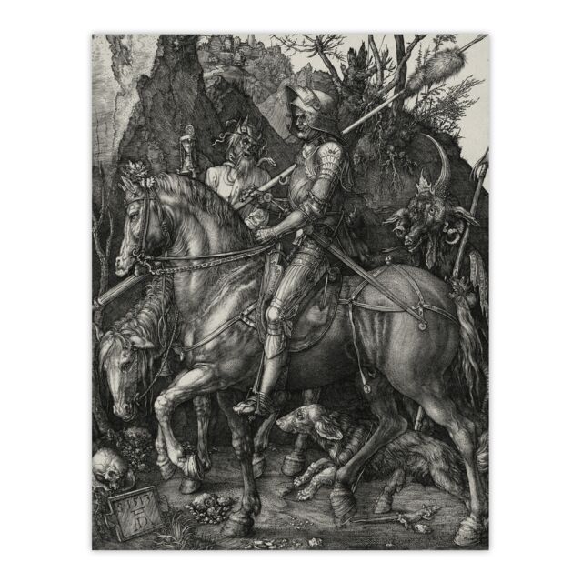 "Knight Death and the Devil Albrecht Durer Huge Wall Art Poster Print 24X32"""
