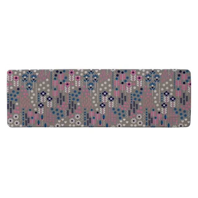 Selection Of Flowers In Pink Blue & White Runner Rug Multi