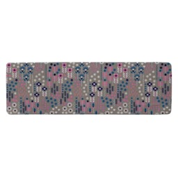 Selection Of Flowers In Pink Blue & White Runner Rug Multi