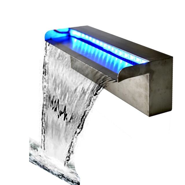 Deep Blue fountain / swimming Pool Waterfall water Feature 600mm, 35mm Lip
