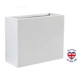 Light Concrete White Trough Planter H40 L50 W20 cm, 40 ltrs Cap.