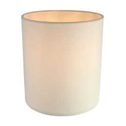 Contemporary and Elegant Soft Cream Linen Fabric 18cm High Cylinder Lamp Shade Cream Cream 1