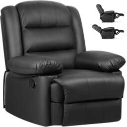 Rattantree PU Leather Recliner Chair Manual Reclining Armchair
