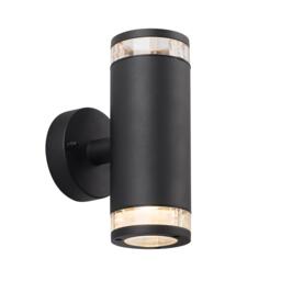 Nordlux Birk Outdoor Wall Light Black Aluminium Solar GU10 Sensor Weatherproof - Mains Powered, IP44
