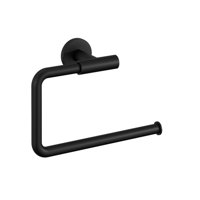 Cosmic Wall Mounted Towel Round Ring with Black Matte Finish for Bathroom 23 cm