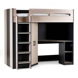 Ridge High Sleeper - Woodgrain & Anthracite - Single (90cm)
