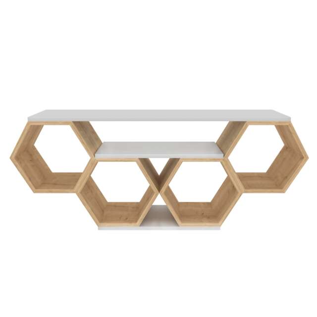 Decorotika Honey TV Stand TV Unit for TVs up to 55 inch Honeycomb Design