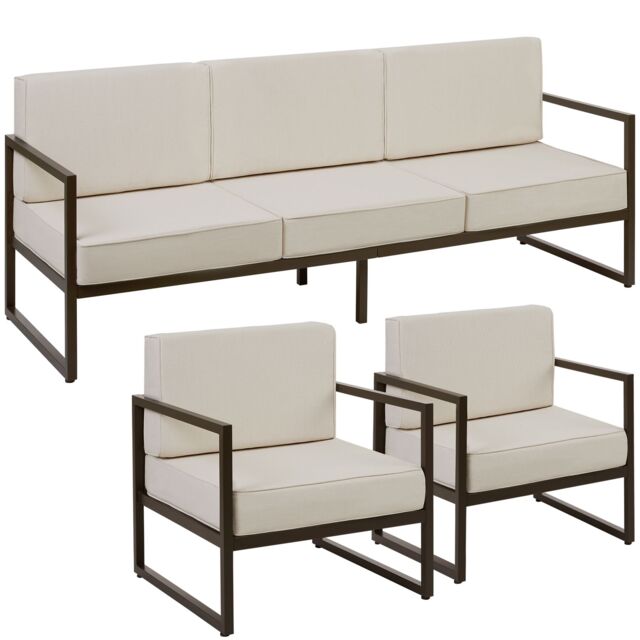 Garden Furniture Comosa - for 5 people, XXL padding, 1 sofa, 2 armchairs