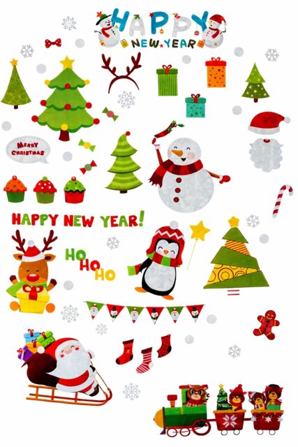 Xmas Haus Christmas Window Themed Sticker set of 78