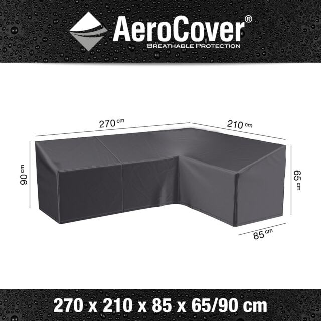 Platinum AeroCover Left-Hand L-Shape Garden Sofa Ripstop Polyester Cover W270 x D210 x H90 cm