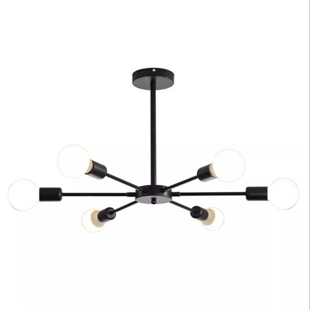 Ceiling Light Semi Flush Mount E27 Black