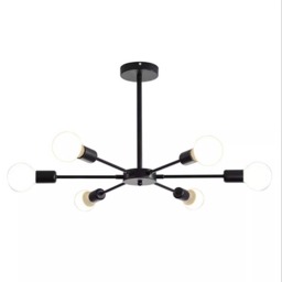 Ceiling Light Semi Flush Mount E27 Black