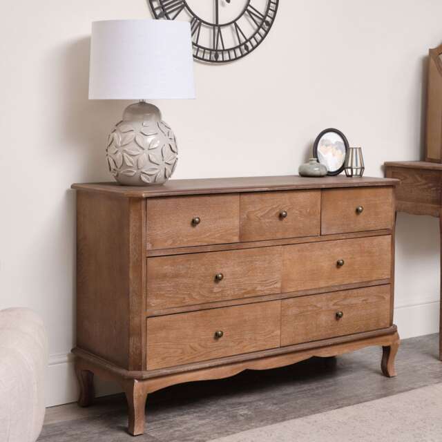 7 Drawer Dark Wood Chest Of Drawers - Ashwell Range