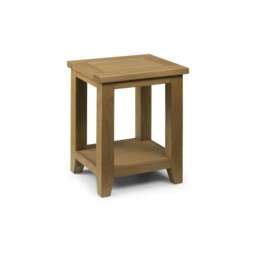 Classic Waxed Oak Lamp/Side Table Brown Brown