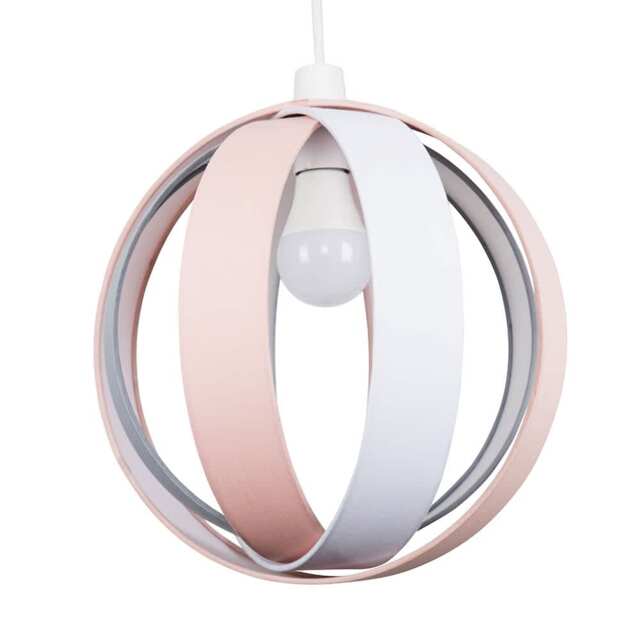 ValueLights J90 Pink Modern Fabric Globe Ceiling Pendant Shade